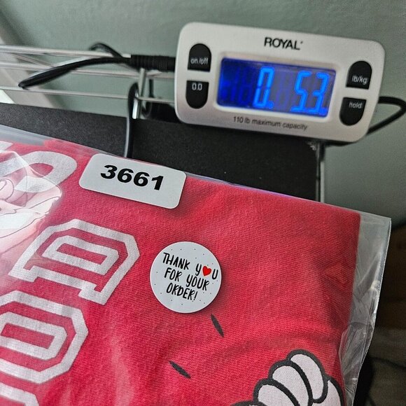 Disney Mickey Mouse T-Shirt Crop Jr XL 15-17 Red V Neck "No Thanks I'm Good" - Picture 10 of 10